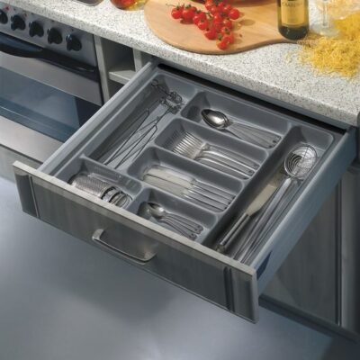 Hafele Smart Çatal Kaşıklık Gümüş Gri 400mm